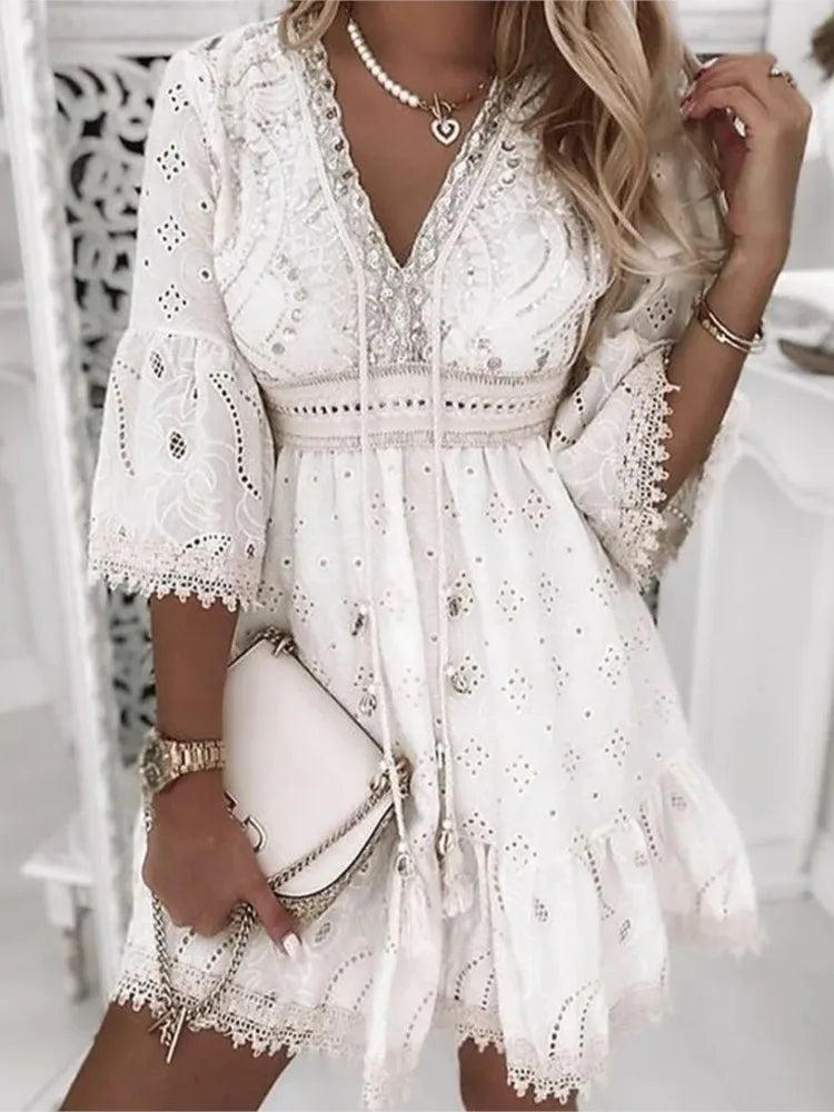 robe dentelle blanche