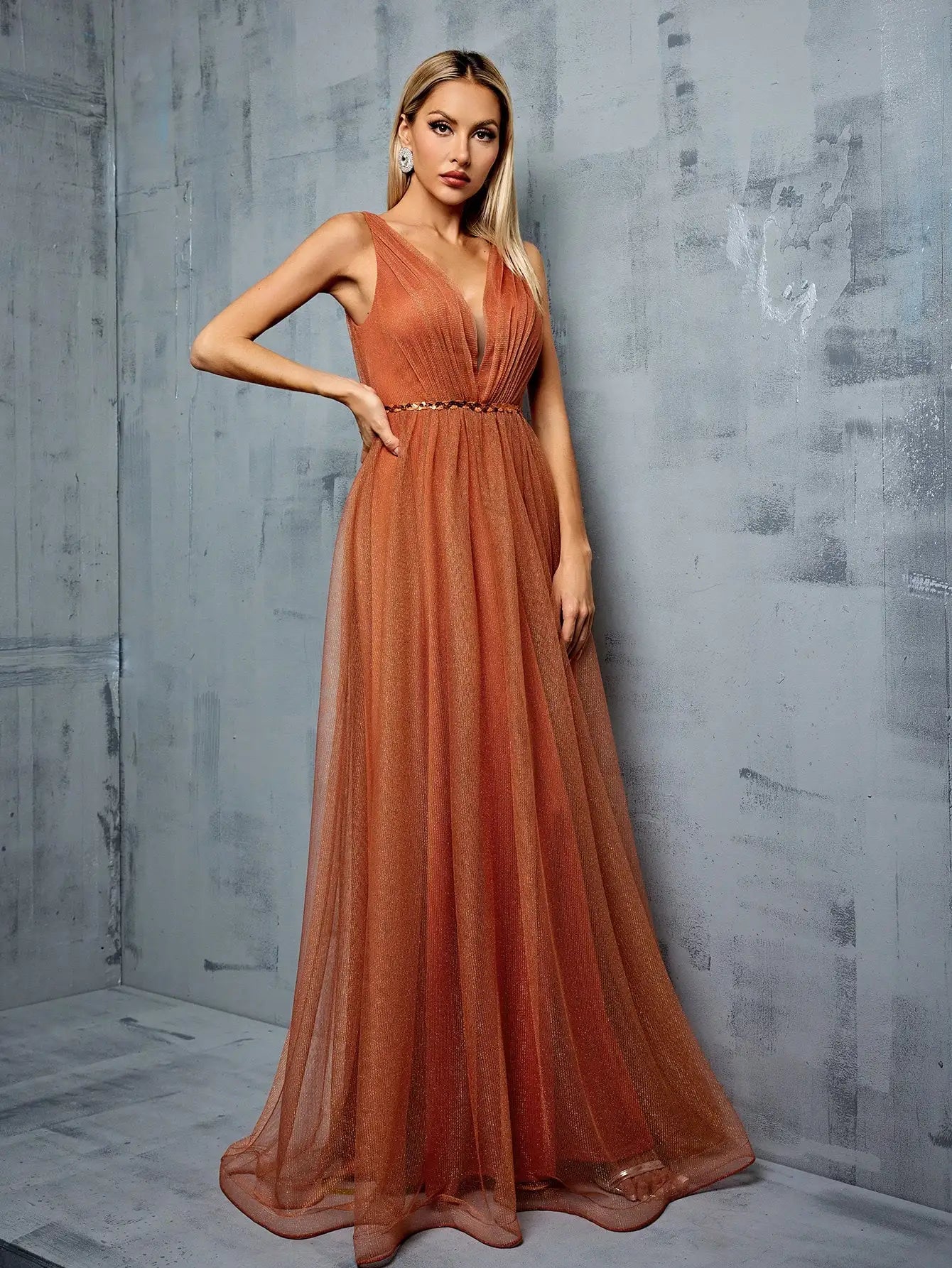 robe terracotta demoiselle d'honneur​
