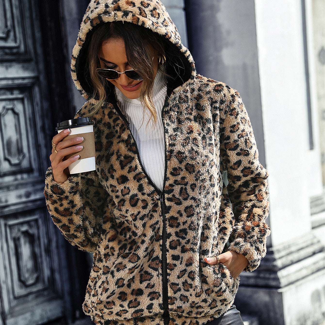 veste leopard femme